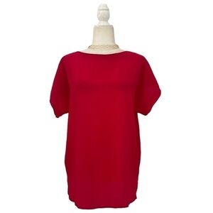 Christian Dior Vintage Bateau Neck Shell Blouse Size 8